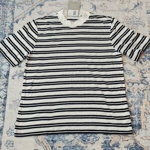 Everlane Black and White Striped Tee